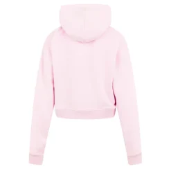 Jack Wills Cropped Relaxed Fit Hooded Sweatshirt in Pink