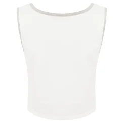 Jack Wills Cropped Scoop Neck Regular Fit Tank in White