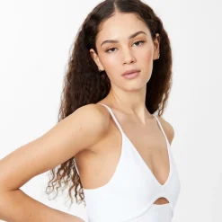 Jack Wills Cut Out Midi Dress in White