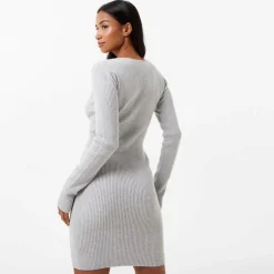 Jack Wills Cutout Ini Dress in Grey