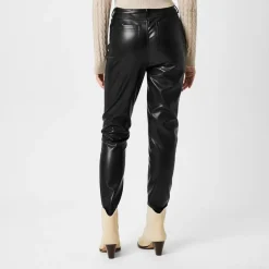 Jack Wills Faux Leather Skinny Trousers in Black