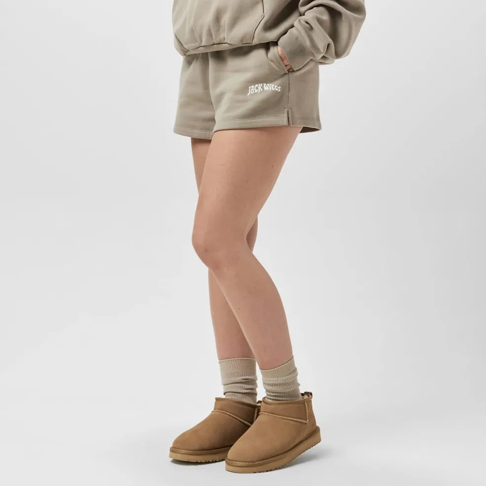Jack Wills Fleece Shorts in Brown