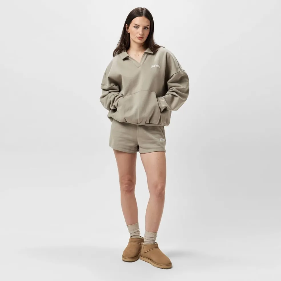 Jack Wills Fleece Shorts in Brown