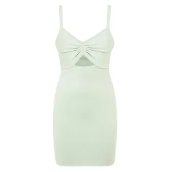 Jack Wills Front Mini Dress in Green