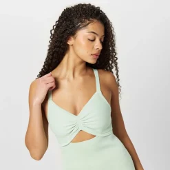 Jack Wills Front Mini Dress in Green