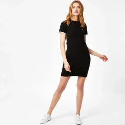 Jack Wills Goodrington Side Stripe Ringer Mini Dress in Black