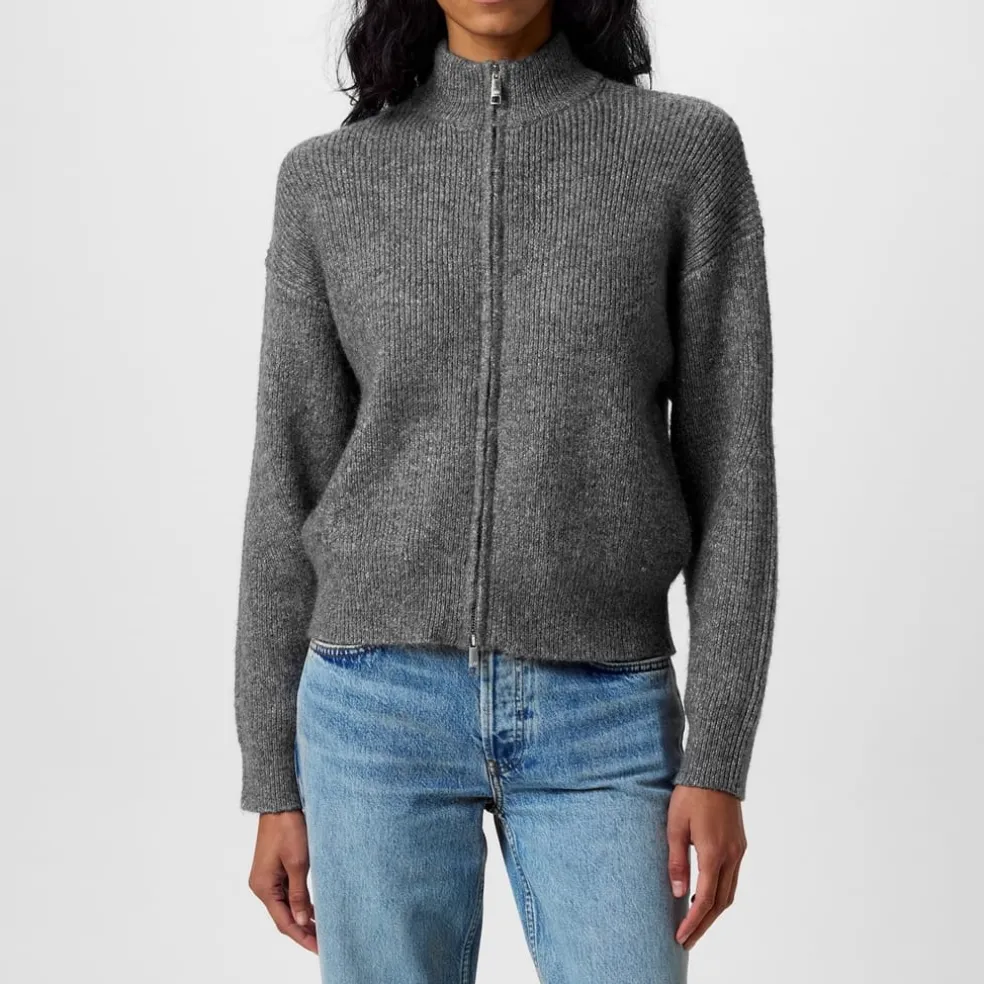 Jack Wills High Neck Regular Fit Long Sleeve Sweater in Grey
