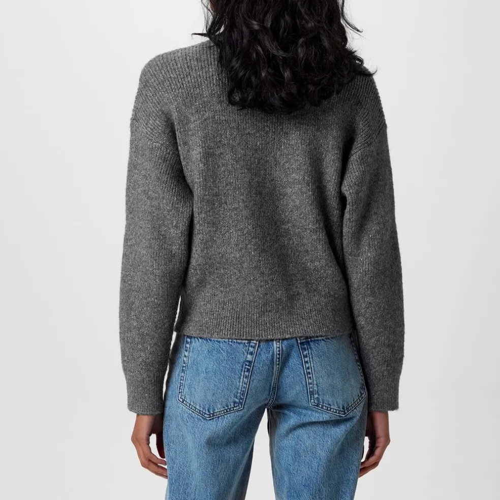 Jack Wills High Neck Regular Fit Long Sleeve Sweater in Grey