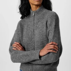 Jack Wills High Neck Regular Fit Long Sleeve Sweater in Grey