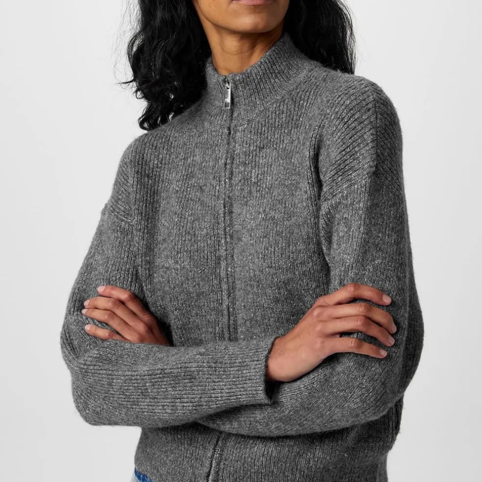 Jack Wills High Neck Regular Fit Long Sleeve Sweater in Grey