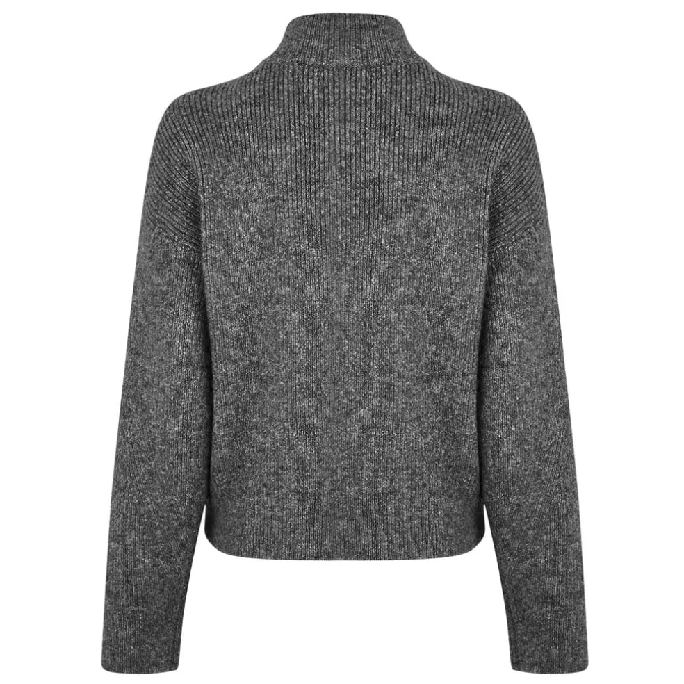 Jack Wills High Neck Regular Fit Long Sleeve Sweater in Grey