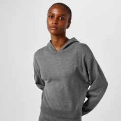 Jack Wills Hooded Knitted Sweatshirt in Grey