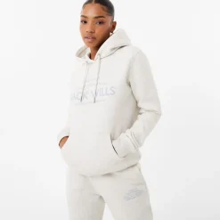 Jack Wills Hunston Graphic Logo Hoodie in White