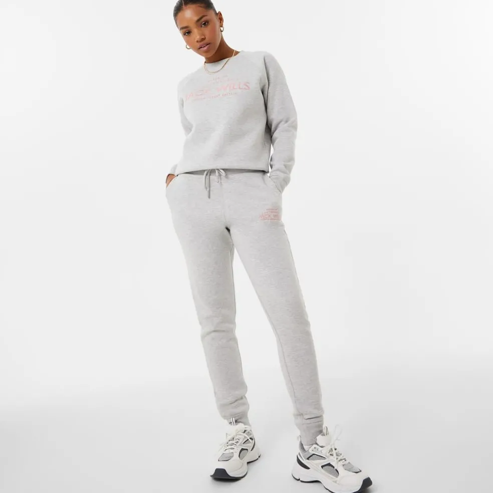 Jack Wills Hunston Graphic Crew Neck Sweatshirt in Grey