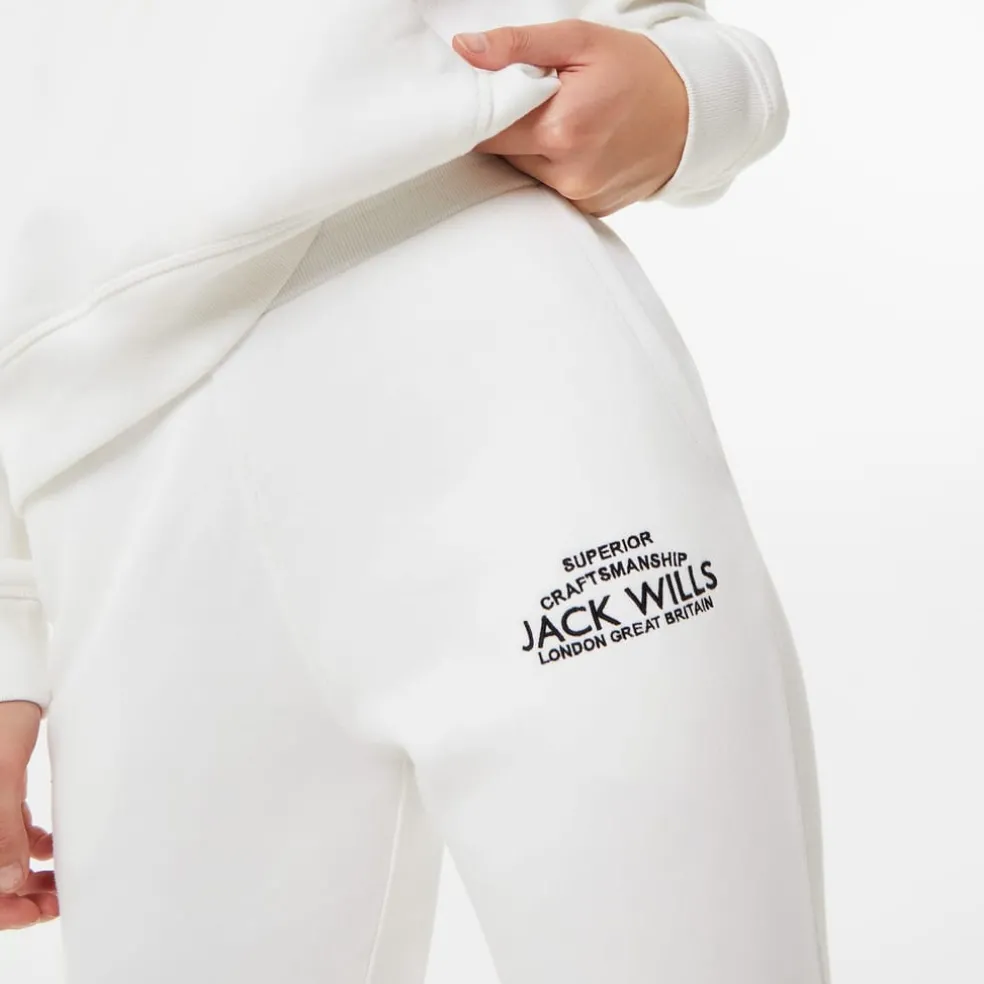 Jack Wills Hunston Joggers in White