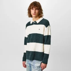 Jack Wills Knit Rugby Jumper in Green
