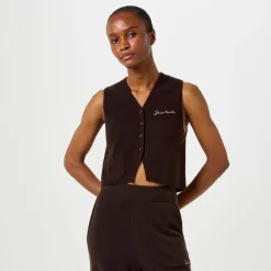 Jack Wills Knit Waistcoat in Brown