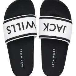 Jack Wills Logo Sliders in Black
