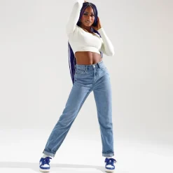 Jack Wills Maddie High Rise Jeans in Blue