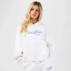 Jack Wills Ottoman Rib Hood in White