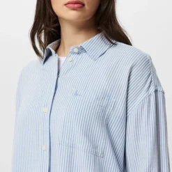 Jack Wills Oversized Linen Shirt in Blue