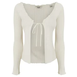 Jack Wills Pointelle Cardigan in White
