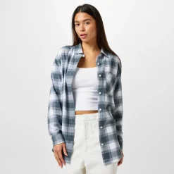 Jack Wills Regular Fit Long Sleeve Flannel Shirt in Blue