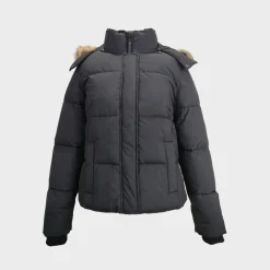 Jack Wills Riley Puffer Jacket in Black