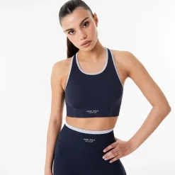Jack Wills Seamless Racer Sports Bra in Blue