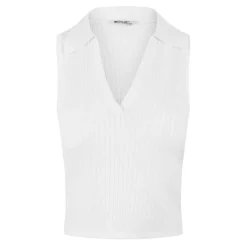 Jack Wills Slim Fit Sleeveless Shirt in White