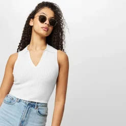 Jack Wills Slim Fit Sleeveless Shirt in White