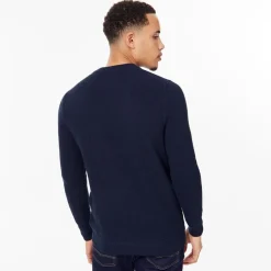 Jack Wills Stitch Crew Neck Jumper in Blue