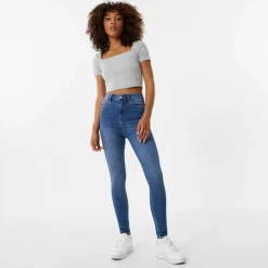 Jack Wills Toni Skinny High Rise Jeans in Blue
