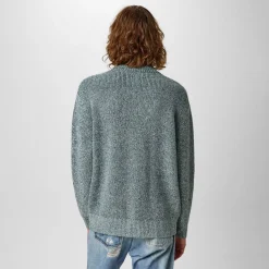 Jack Wills Two Tone Quarter Zip Jumper in Green