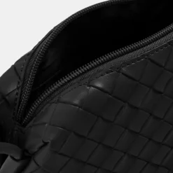 Jack Wills Wvn Ribbed Cross Body with Detachable Strap in Black