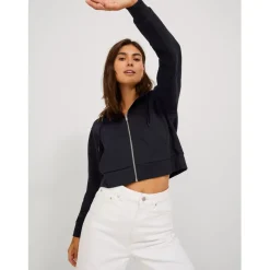 JJXX Abbie Ls Z Hoody in Black