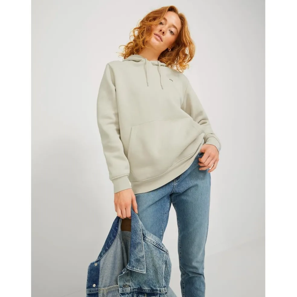 JJXX Hooded Long Sleeve Sweatshirt in Cream
