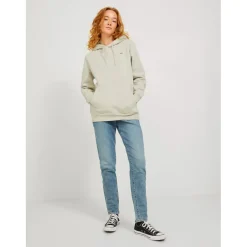 JJXX Hooded Long Sleeve Sweatshirt in Cream
