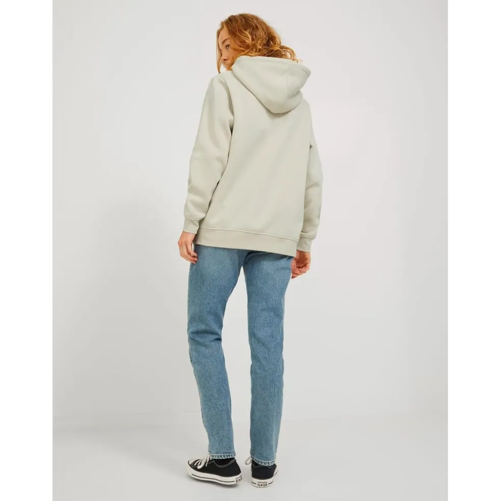 JJXX Hooded Long Sleeve Sweatshirt in Cream