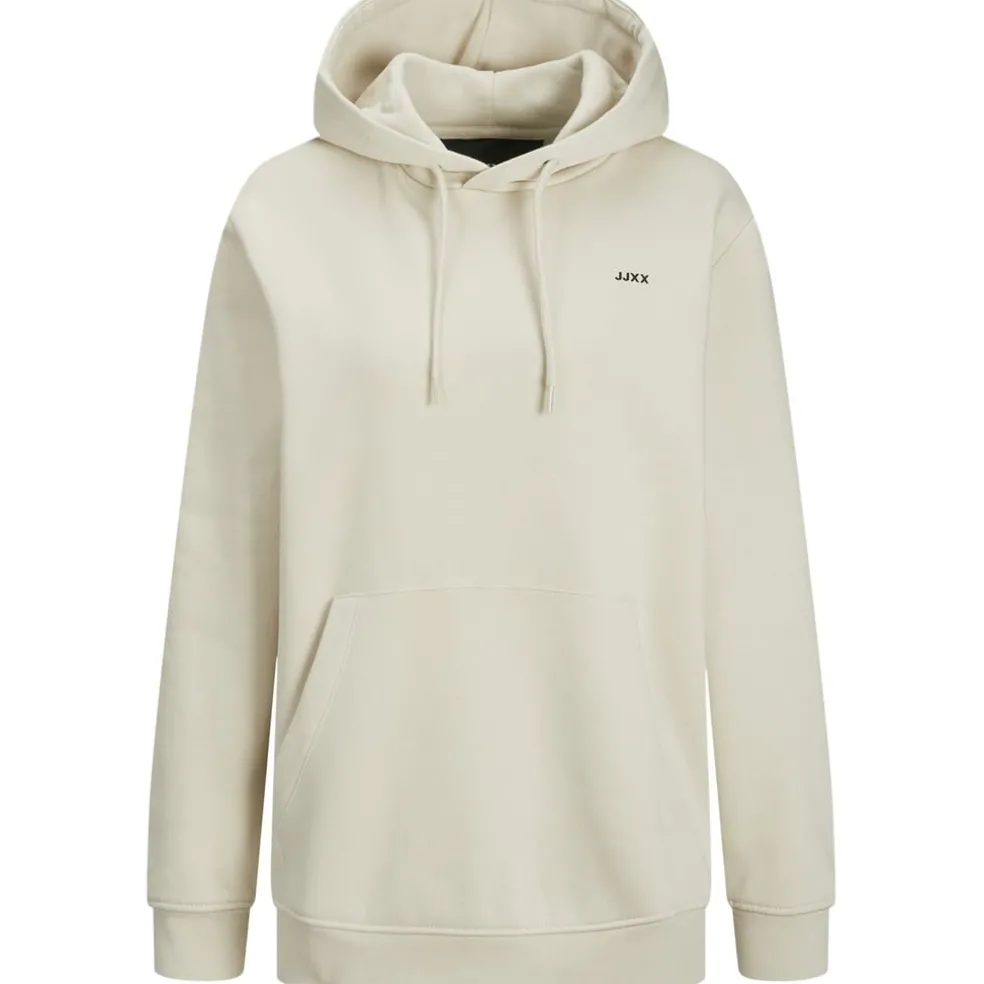 JJXX Hooded Long Sleeve Sweatshirt in Cream