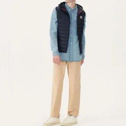 JOTT Pat Hooded Down Gilet in Navy