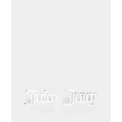 Juicy Couture Womens Alice Stud Earrings in Silver