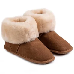 Just Sheepskin Slipper Boot in Brown