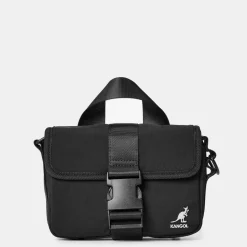 Kangol Crossbody with Detachable Strap in Black