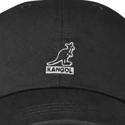 Kangol Womens Kangaroo 6 Planel Baseball Cap in Black