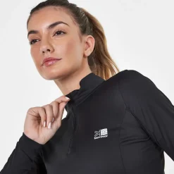Karrimor Longsleeve Quarter Zip Top Ladies in Black