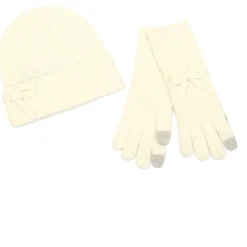 Kate Spade Mtl Bow Box Set in Cream