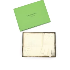 Kate Spade Mtl Bow Box Set in Cream