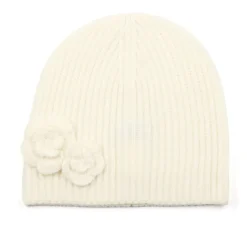 Kate Spade Pop Flwr Beanie in Cream