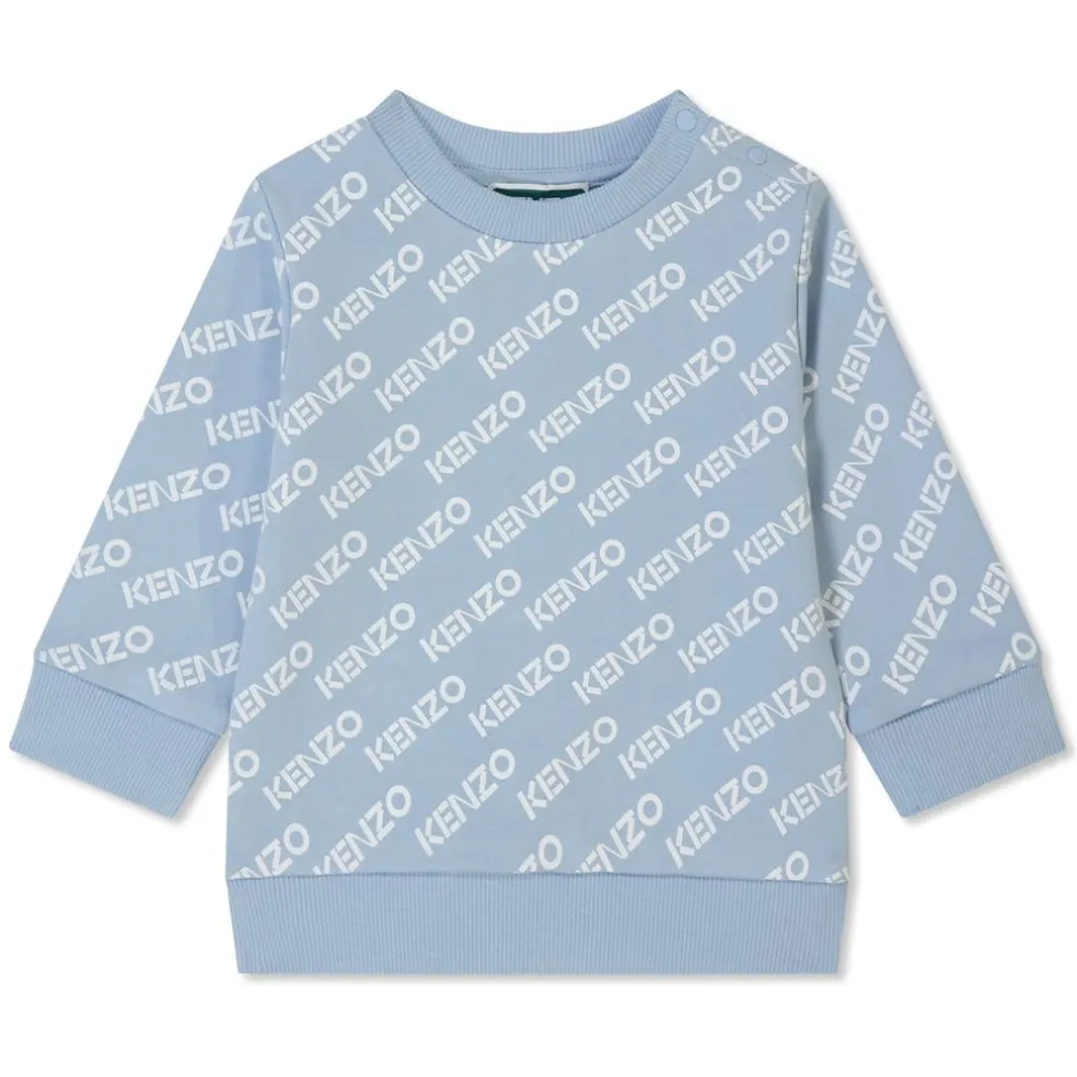 Kenzo All Over Logo Sweatshirt in Blue
